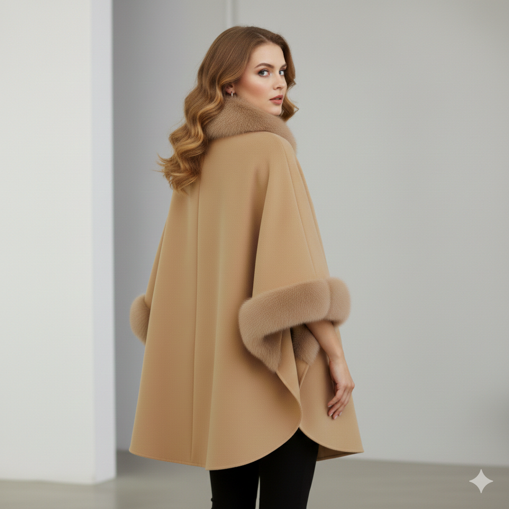 Windsor Fur-Trim Wrap Coat